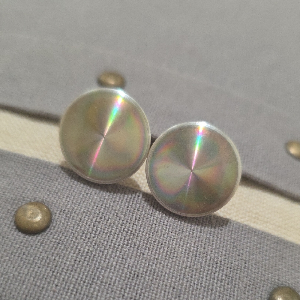 Old Vtg Sterling Screwback Earrings